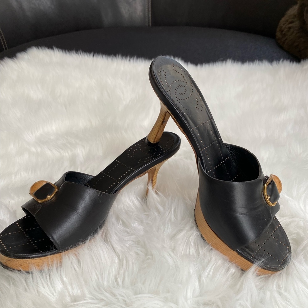 Chanel authentic stiletto heels with platform